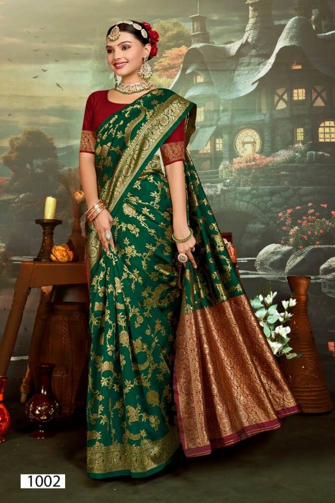 Swarn Moti Vol 3 By Saroj Soft Silk Wedding Sarees Wholesale Price In Surat	